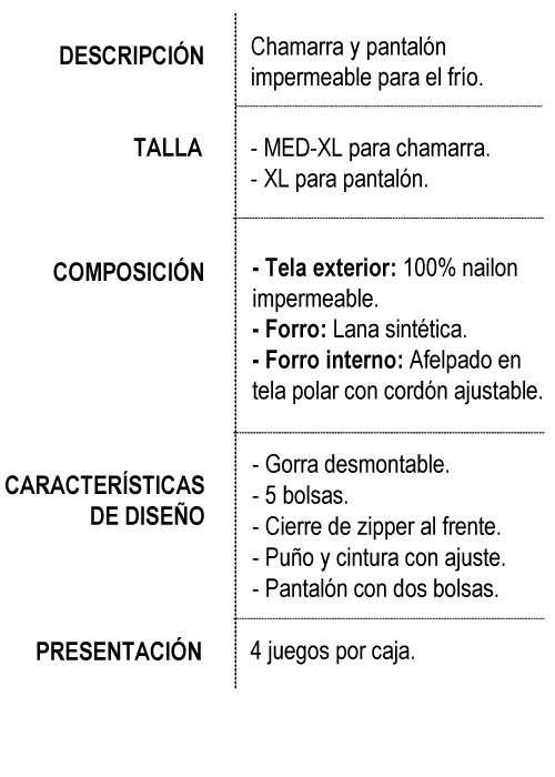 Información de Producto