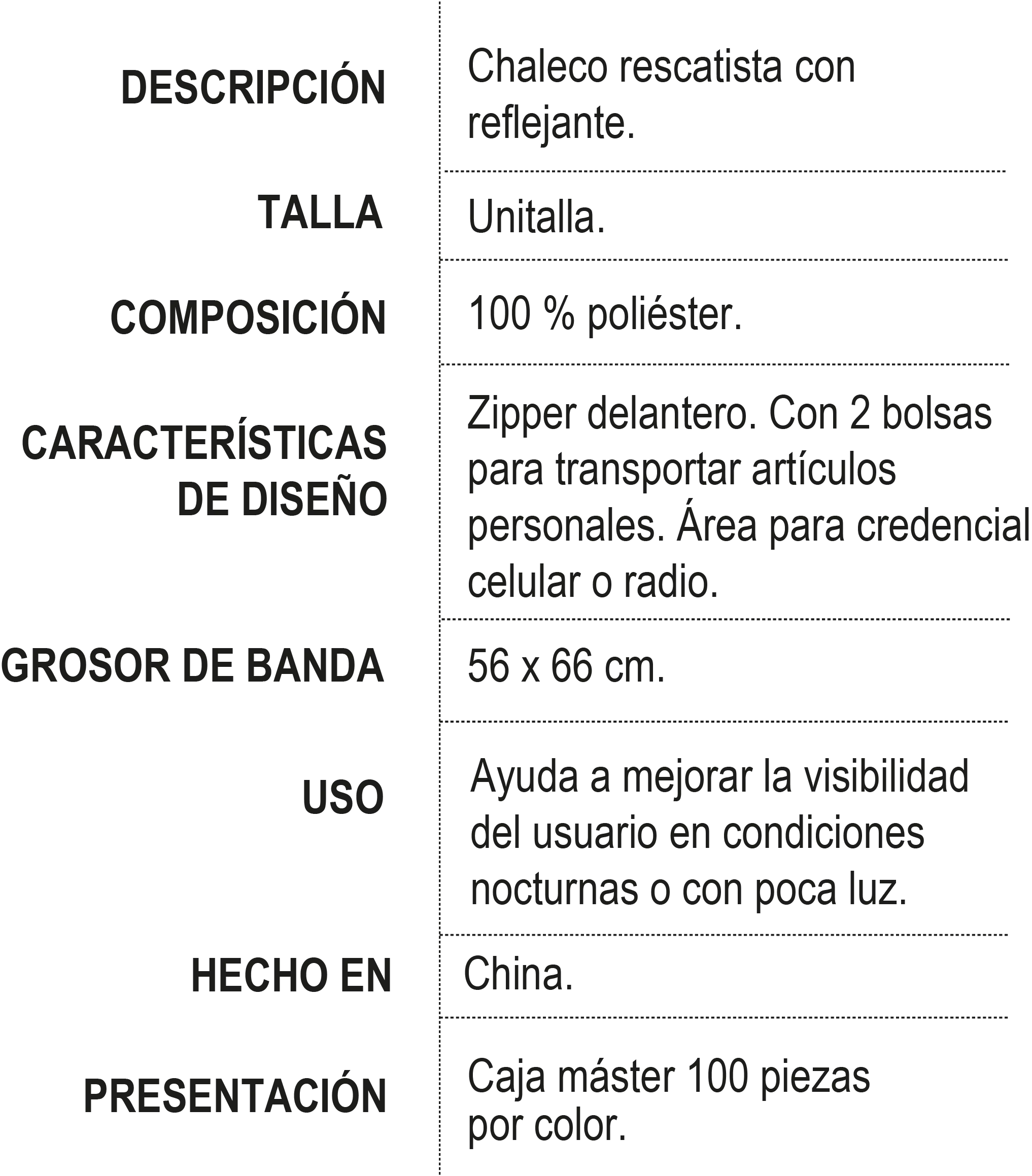 Información de Producto