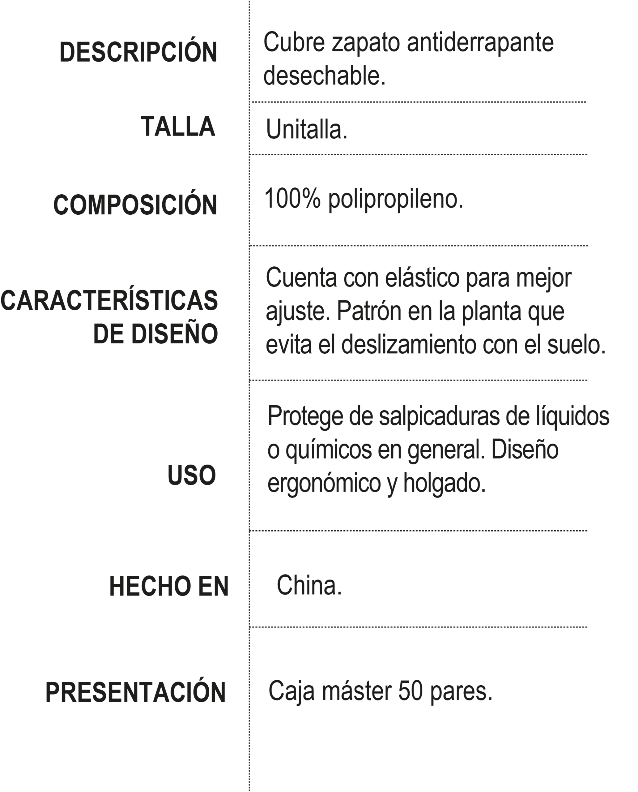 Información de Producto