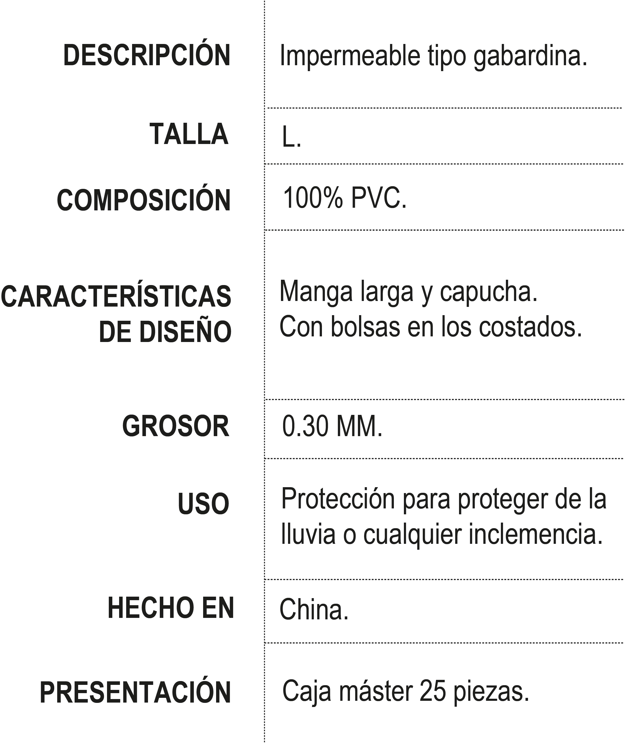 Información de Producto
