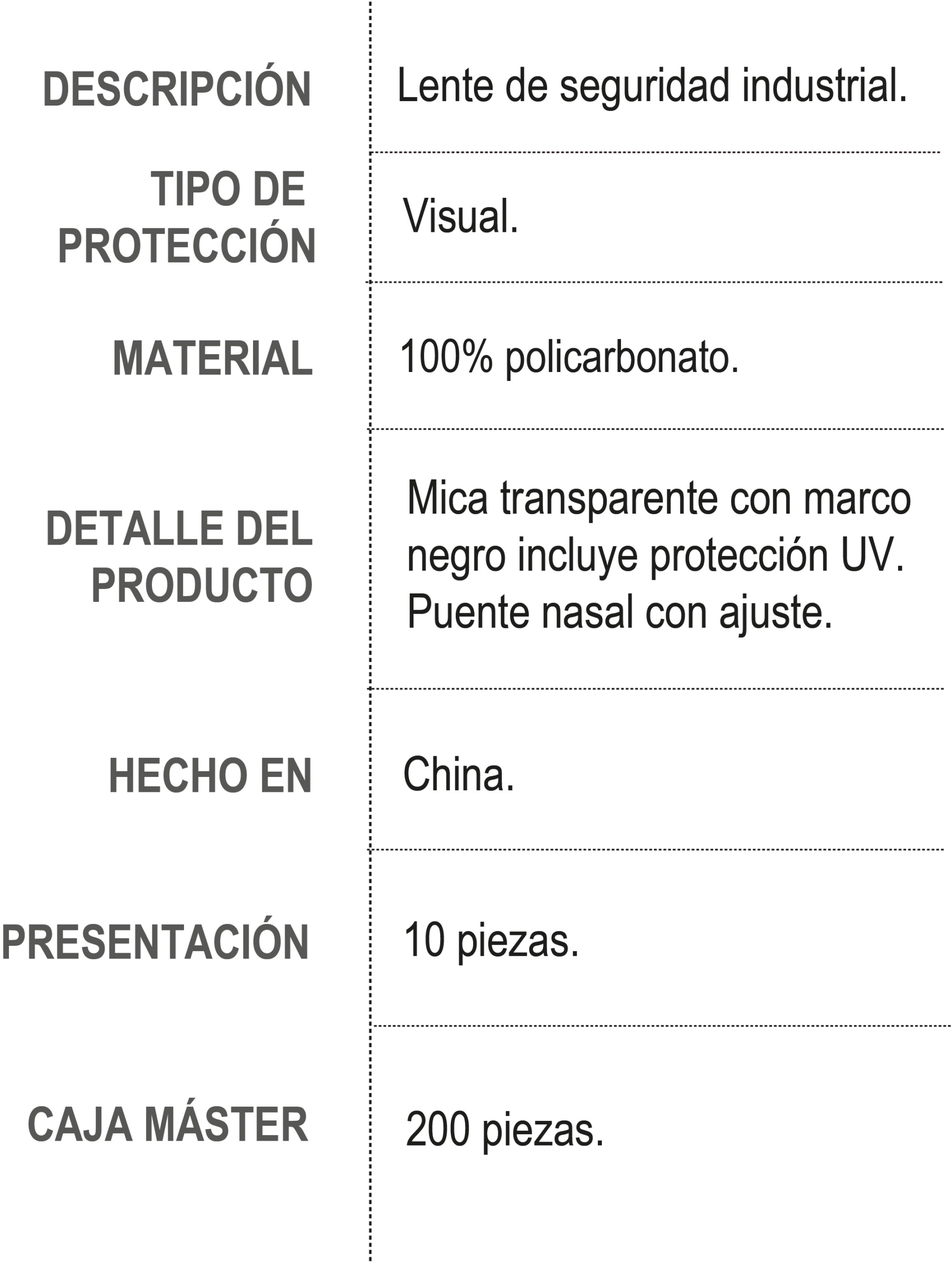 Información de Producto