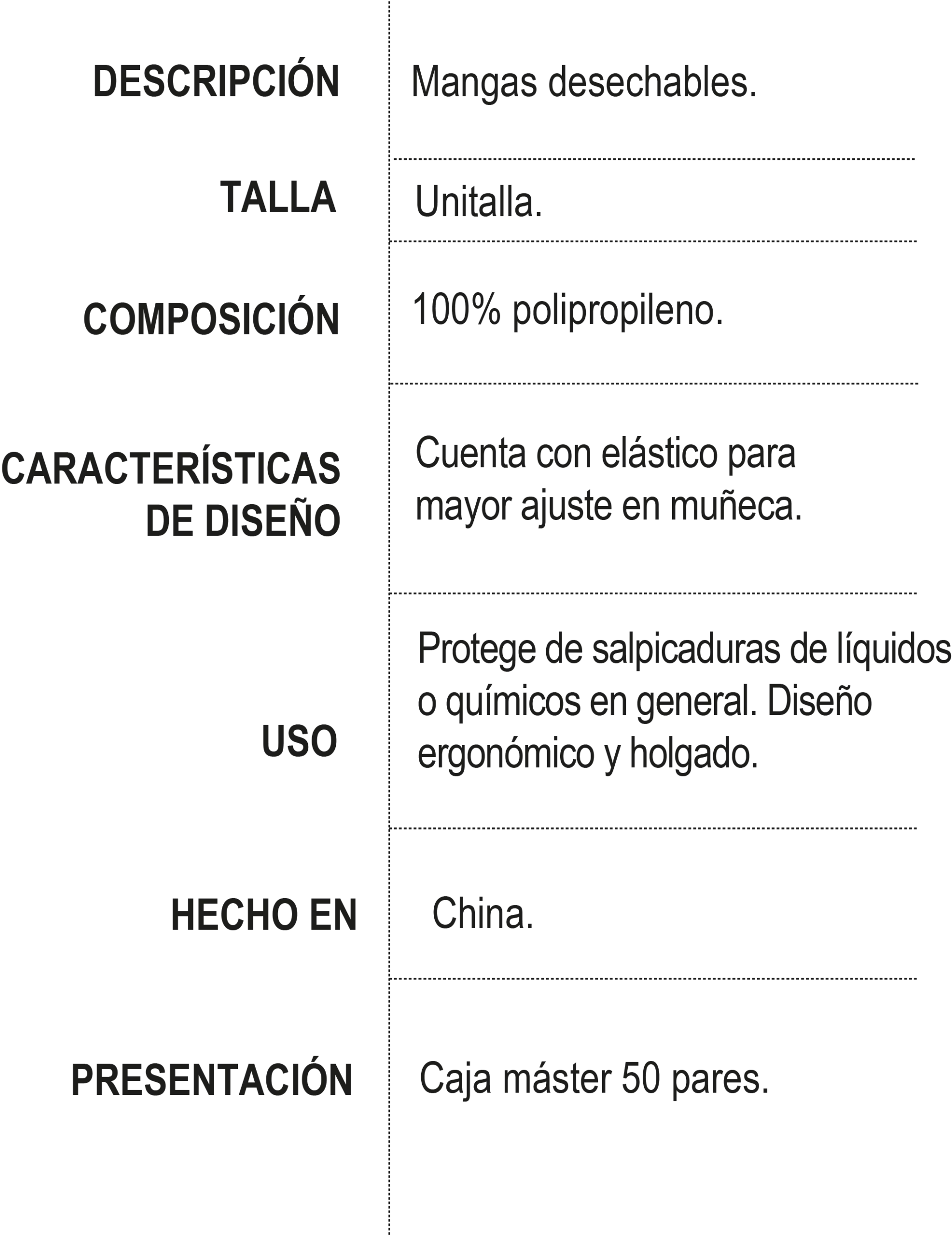 Información de Producto