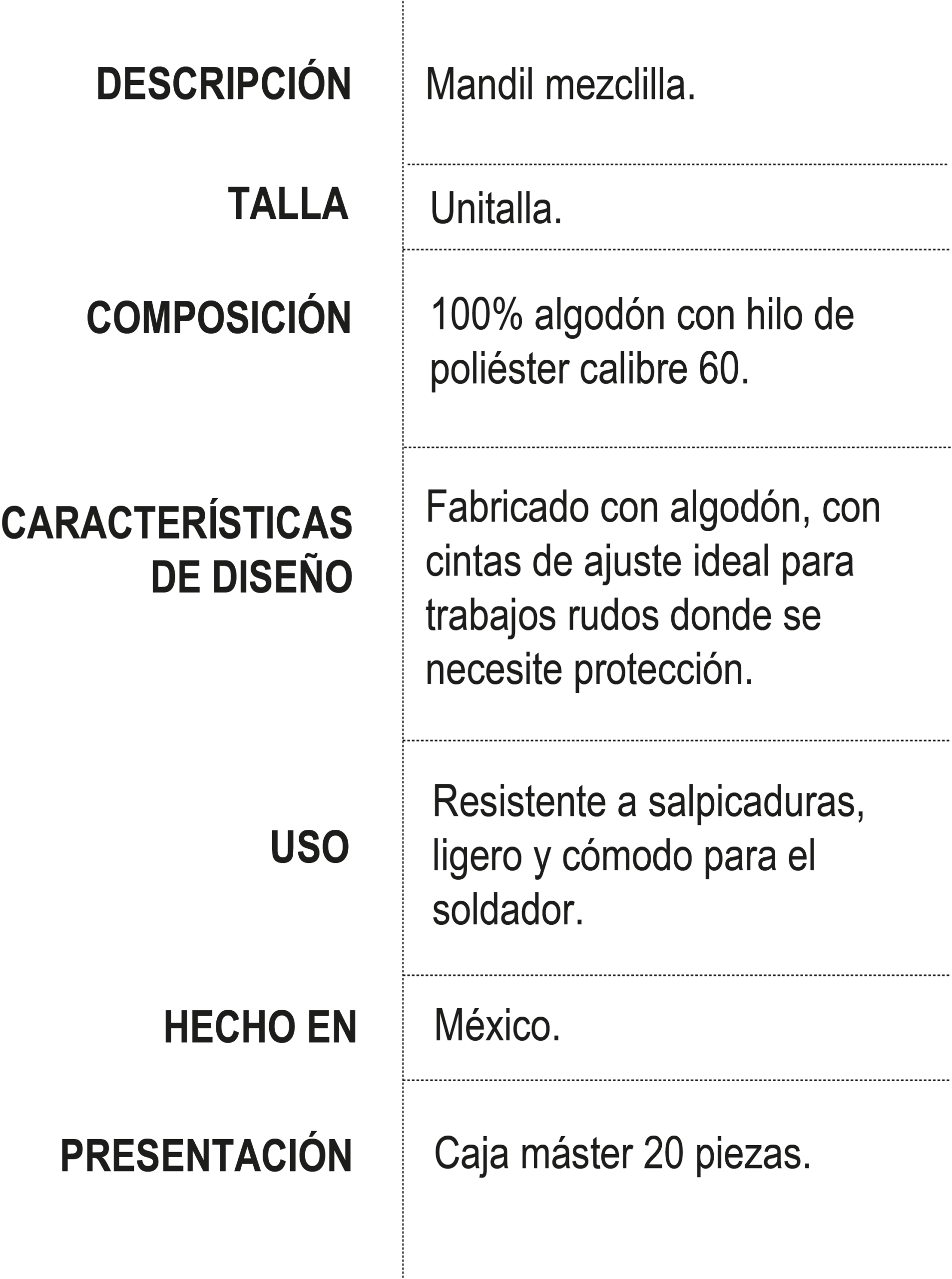 Información de Producto